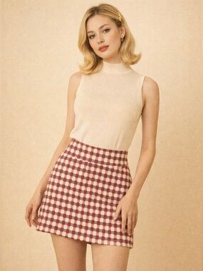 NWOT Vintage King Louie Mod Borden Knit Mini Skirt Size Medium